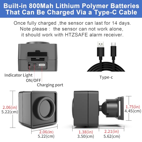 Extra Outdoor Camping Motion Sensor for HTZSAFE Alarms-1 Sensor - style: 1 Sensor