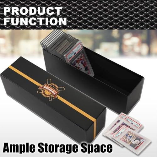 PIT66 Graded Cards Holder Container Graded Card Storage Box Holds Card Deck Case Trading Card Sports Card Storage Box Fits PSA, CSG, BGS, CGC, SGC Holds 50-55 Cards black
