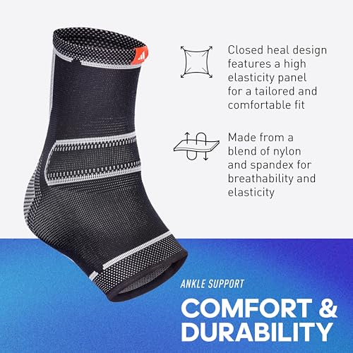 Adidas Knitted Support Sleeve, Ergonomic Compression Sleeve - size: Medium, style: Ankle Support