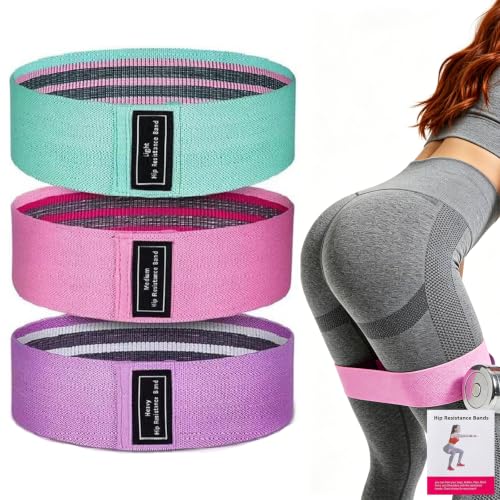 Resistance Bands for Working Out with Exercise Bands Guid - color: Pink+green+purple