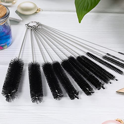 CiaraQ Bottle Cleaning Brushes, 8 Inch Nylon Tube Brush Set - color: Black, size: 8.0 Inch (13pcs)