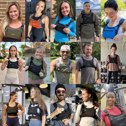 Running Chest Pack, Reflective Vest, Water Repellent, Phone Holder, Workout Bag for Runners, Cycling, Biking, EDC Pouch, Jogging Carrier, Hidden Pocket, Men & Women, Lightweight - color: Blue