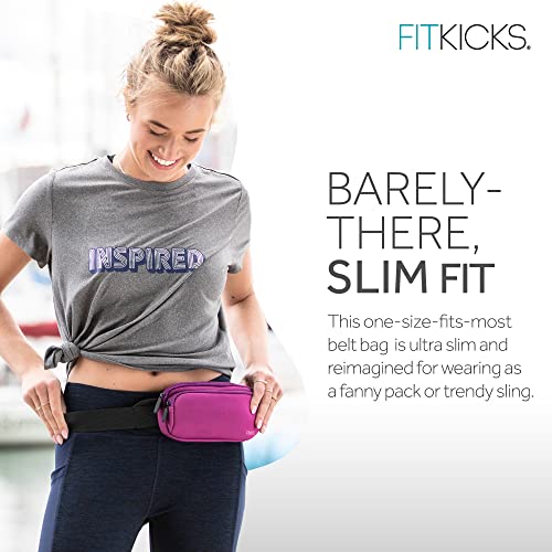 FITKICKS Fitzip Crossbody Fanny Pack, w Adjustable Strap - Purple - color: Purple