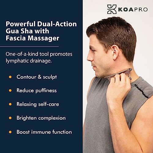 KOAPRO Trigger Point Fascia Stick Tools - Graston Gua Sha Scraping Massage - Deep Tissue Pressure Point Back Shoulder Neck Massager Full Body Physical Therapy Tools