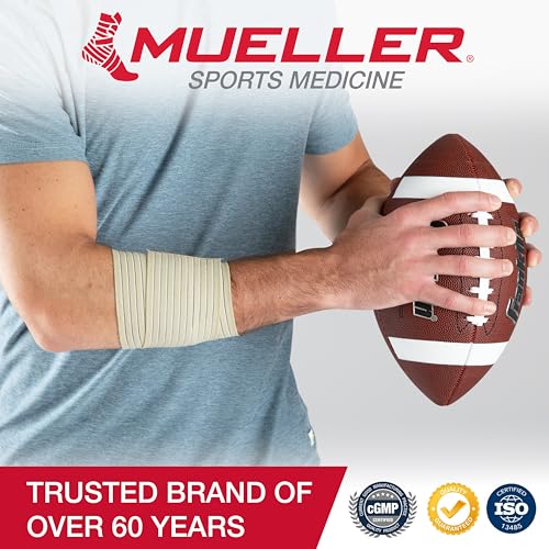 MUELLER Sports Medicine All-Purpose Support Wrap for Men and Women, Adjustable Compression for Joint and Muscle Support, Beige - size: Extra Long (Pack of 1)