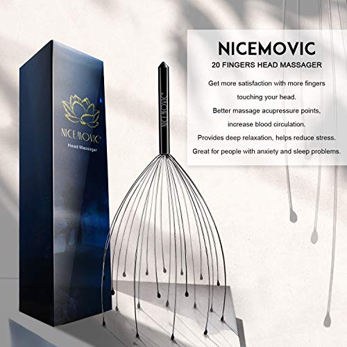 NICEMOVIC 2 Pack Head Scalp Massager Stocking Stuffers White Elephant Gifts