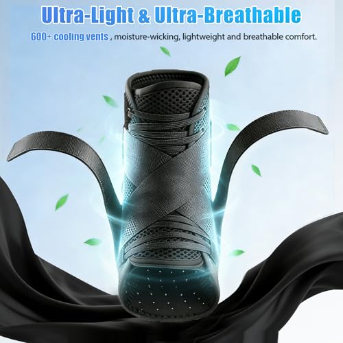 Slim-Fit Ankle Brace, Quick Lace Up,2 Side Stabilizing Pads, Medium - size: Medium