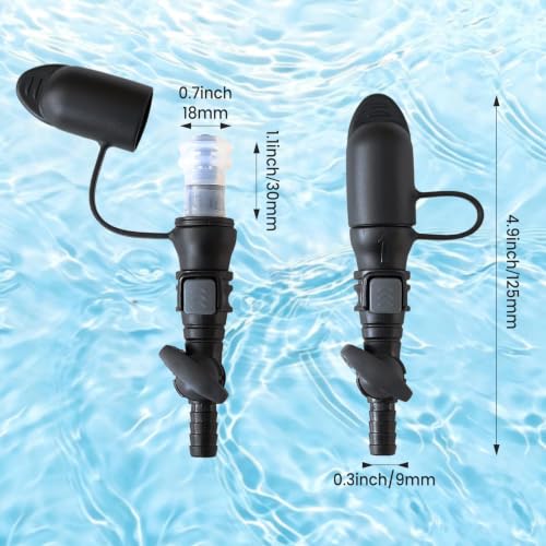 Hydration Bladder Bite Valve Replacement Mouthpiece Fit for Any Water Backpack and Most Brands, with Manual Switch Valve - color: 2 Pack removable black