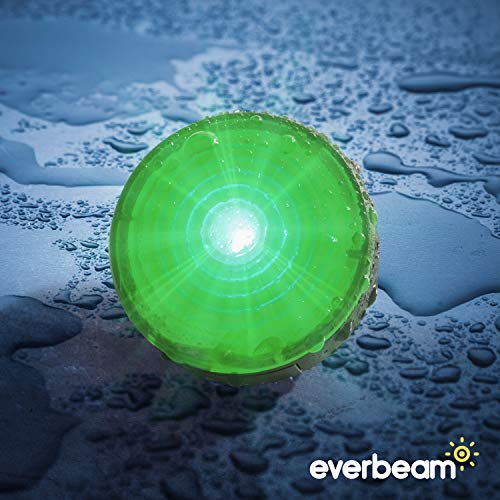 Everbeam E100 LED Safety Lights for Walking at Night - Waterproof Bike LED Light Excellent for Runners, Cycling, Dog Walking, Kayaking-Bright Clip On LED Light, Many Straps for Wearing - 2 Pack, Green