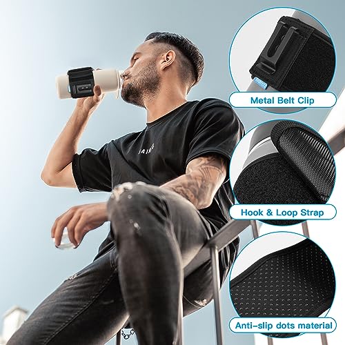 Xxerciz Water Bottle Carrier Holder with Belt Clip, Tumbler Carrier Sleeve for 12-30Oz Mineral Bottle Beverage Bottle and Other Small Water Bottles on Outdoor Walking Traveling