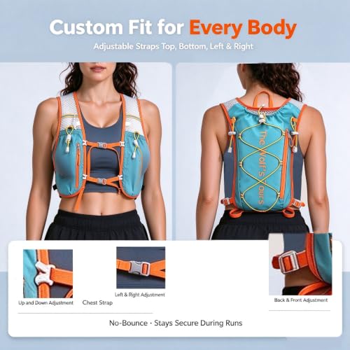 Lightweight Running Hydration Vest 2L Water Bladder for Women Men - color: White with Red, size: Vest + 2L Bladder