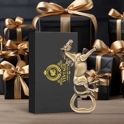 Horse Bottle Opener, Equestrian Gifts Horse Gifts for Women Men - color: Bronze with Gift Box