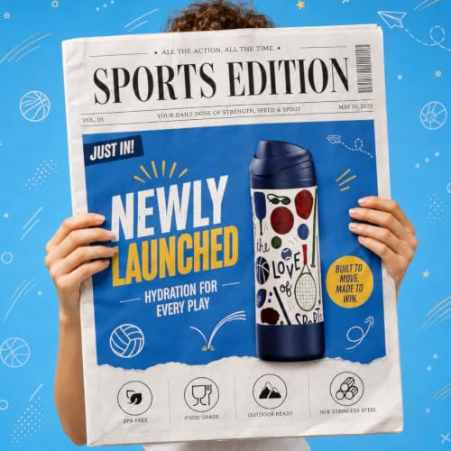 FJbottle Insulated Stainless Steel Sports Water Bottle with Handle - color: PE Class, size: 24 Ounces
