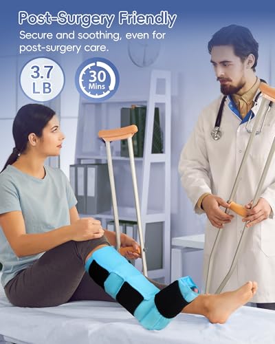 Comfytemp Ankle Foot Ice Pack Wrap, Reusable Leg Shin Ice Boot for Injury