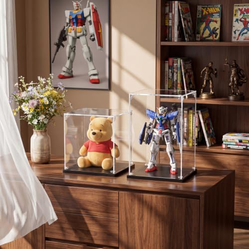 KOLIPI Acrylic Display Case for Collectibles, Clear Display Box 6x6x8 in - size: 6 x 6 x 8 inches