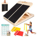 Calf Stretch Slant Board with Resistance Band, 460lb Portable Incline Board