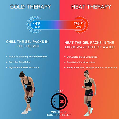 NEENCA Knee Brace with Ice Pack Wrap, Medical Knee Wrap with 3 Reusable Gel Packs, Hot & Cold Therapy for Meniscus Tear, Joint Pain, Knee Pain Relief, Knee Surgery, Sprain & Swelling
