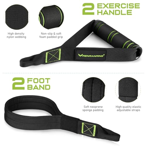Pilates Bar Kit with Resistance Bands, Pilates Workout Equipment for Women - color: Green