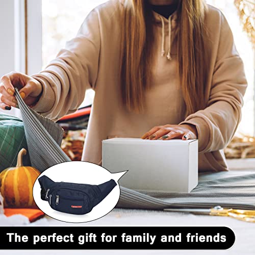 3 Pcs Fanny Packs Crossbody Waist Bags for Women Men Crossbody Waterproof Fanny Pack Belt Bag for Travel Walking Running Hiking Cycling Outdoor Easy Carry Any Phone, Wallet (Black, Purple, Navy Blue) - color: Black, Purple, Navy Blue