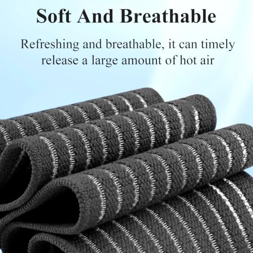 4-Pack Ice Pack Straps,35.5"x3"Elastic Ice Pack Wrap Holder with Hook&Loop - color: Black