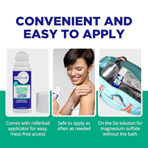 EPSOM-IT Soothing Muscle Roll On Magnesium Lotion, Epsom Salt, Arnica, 2 Pk - size: 3 Fl Oz (Pack of 2)