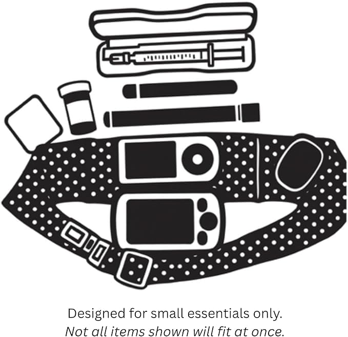 BANDI KIDS Pocket belt for Medical, Sports, Play Comfortable fit Adjustable waist pack, Made In USA - color: Neon Hearts