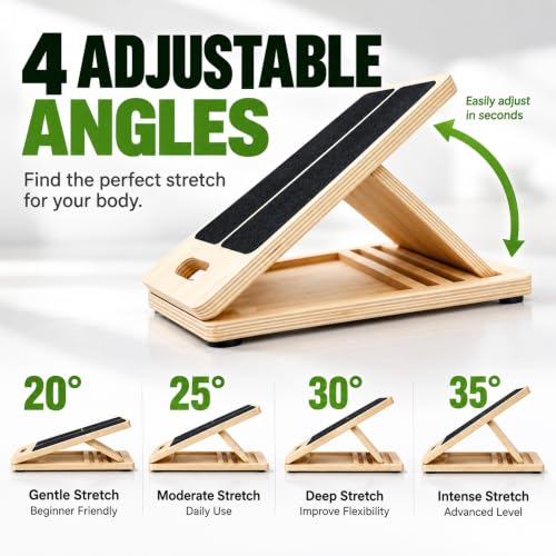 13" Wide Slant Board for Exercise, Calf Stretch Board, 500 lb Capacity - size: Portable Slant Board (16”L × 13”W)