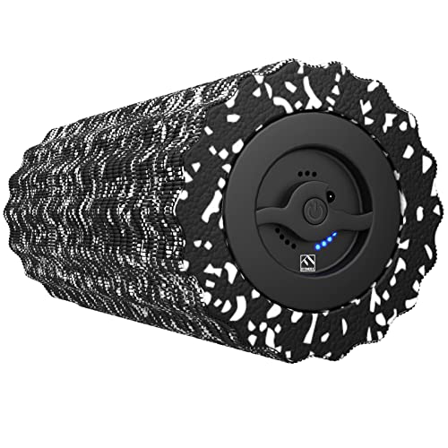 FITINDEX Vibrating Foam Roller for Exercise,4 Vibration Speeds,Rechargeable - color: Black