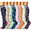 FEYHAY Copper Compression Socks (8 Pairs) 15-20 mmHg Circulation is Best Athletic & Daily for Men & Women, Running, Climbing - color: 13 Colour Mixture, size: Large-X-Large