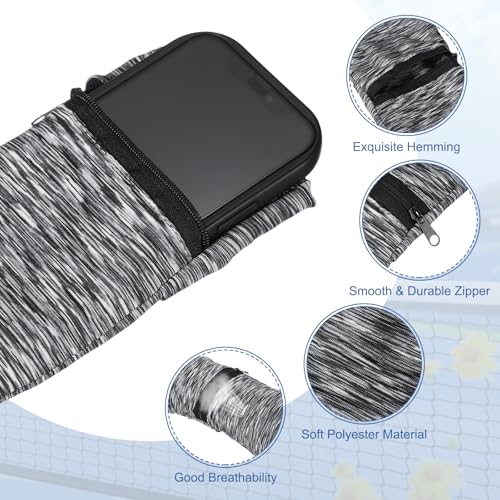 Wrist Pouch Wrist Wallet Wristband with Zipper - color: Dark Gray