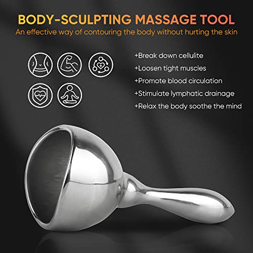 ONUEMP Stainless Steel Body Sculpt Cup - Ice Gua Sha Muscle Scraper Tool - size: Cup