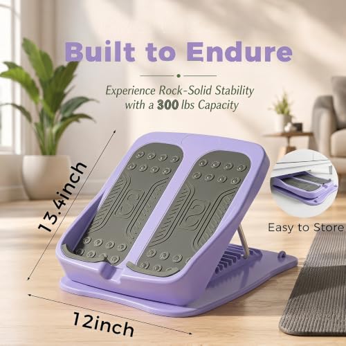 Slant Board for Calf Stretching, 9-Level with 2 Resistance Bands