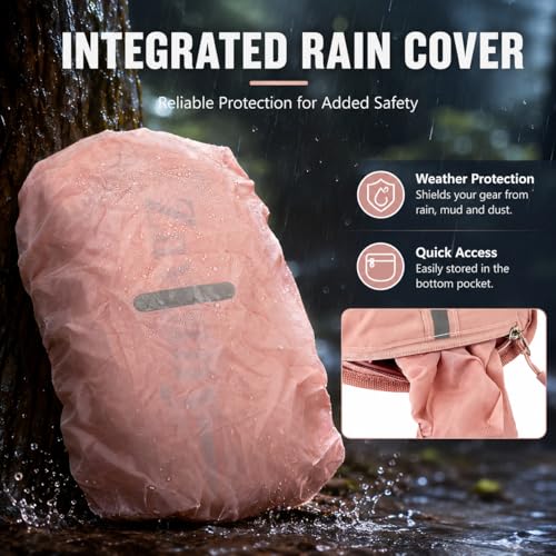 Zavothy Hydration Vest Pack with 1.5L Water Bladder, Lightweight 6L Hydration Backpack for Running, Hiking & Cycling, Breathable Reflective Hydration Vest for Men & Women - color: Pink