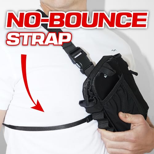Modular NO-BOUNCE Rave Fanny Pack & Anti-Theft Sling Bag for Men - color: BLACKOUT