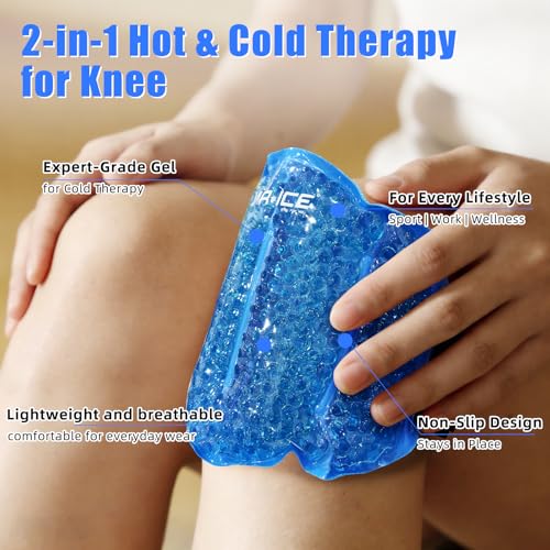 MR.ICE Knee Ice Pack Wrap 2 Packs,Reusable Ice Packs for Knee for Injuries - style: knee
