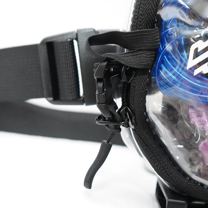 Clear Modular Fanny Pack – Stadium Approved 5x9 Belt Bag with Locking Zipper Clips – Anti-Theft See Through Crossbody for Sports Events, Concerts & Festivals - color: Clear