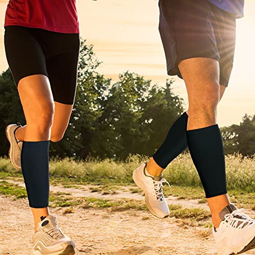 Sintege 3 Pairs Calf Compression Sleeves Women Men, L, Black - color: Black, size: Large