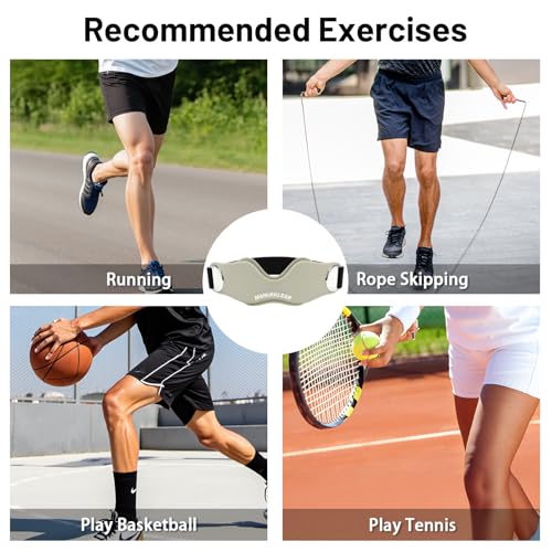 MANUEKLEAR V-Shaped Patella Bands, Adjustable Flex Wrap Patellar Tendon Support Strap for Men Women, Silicone Patella Knee Straps Suitable for Pain Relief Running Hiking Basketball, (2pcs) (Cyan) - color: Cyan