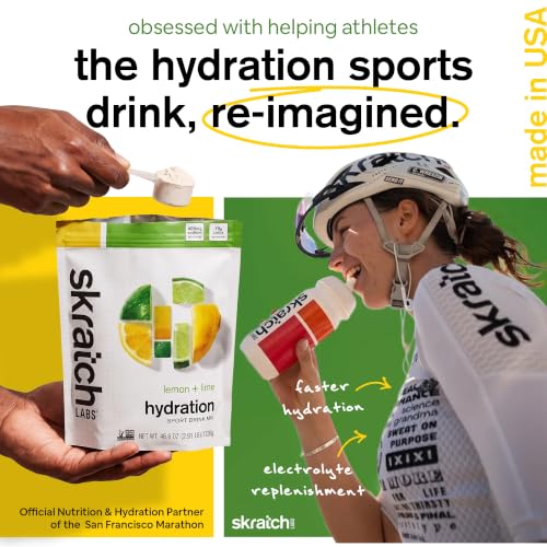 Skratch Labs Hydration Sports Drink Mix, Lemon Lime, 20 Servings - size: 20 Servings (Pack of 1)