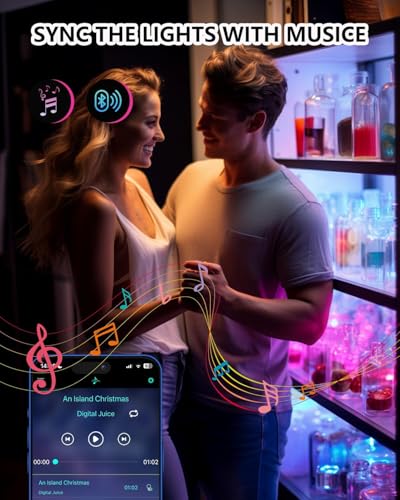 LED Strip Lights 4 Pcs 1.64FT RGB Small LED Light Strips Kit Dimmable RGB 5050 Color Changing Tape Lights TV Backlight Display Case Lights Shelves Lighting with APP & RF Remote and Power Supply - color: 4 x 16.4FT(6.56FT)