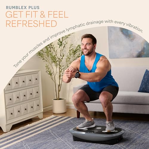 Lifepro Rumblex 4D Vibration Plate Exercise Machine with 7 Training Modes - color: Gray, size: Plus