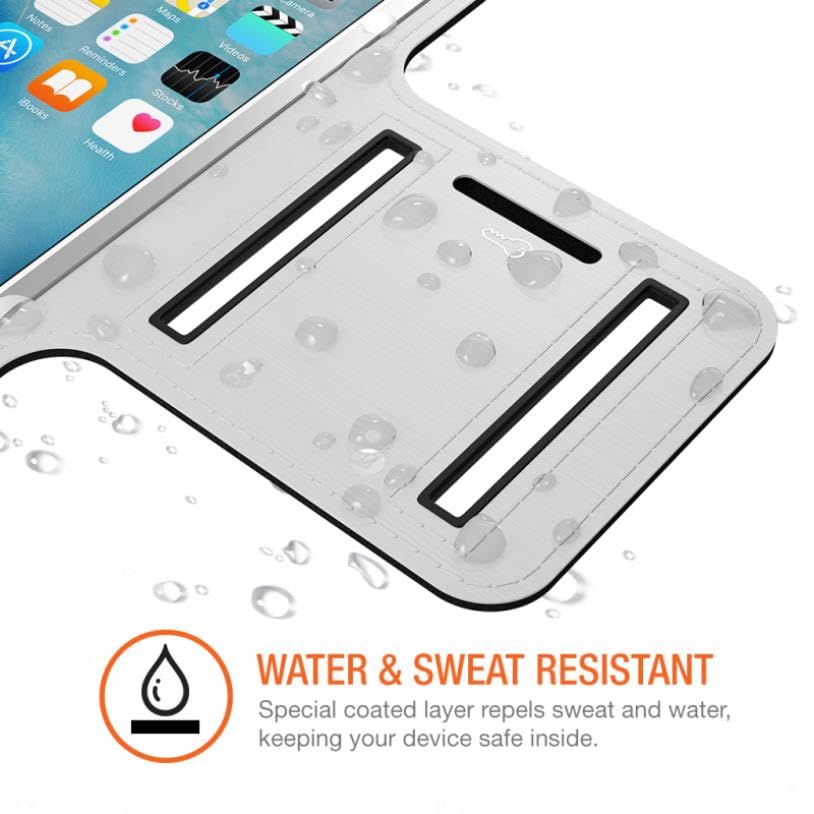 Running Armband Sports White Compatible with OnePlus Nord N10/N20/N30/N100/N200/N300 5G, Gym Workout Case Cover Band Arm Strap
