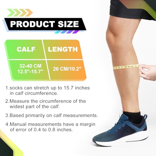 Junely 3 Pairs Calf Compression Sleeve for Men and Women - color: Orange Yellow Grey