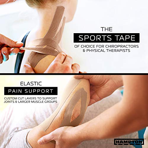 Hampton Adams Kinesiology Tape, Uncut Roll, Waterproof Muscle Support - color: Beige, size: 2in x 135ft (1 Roll)