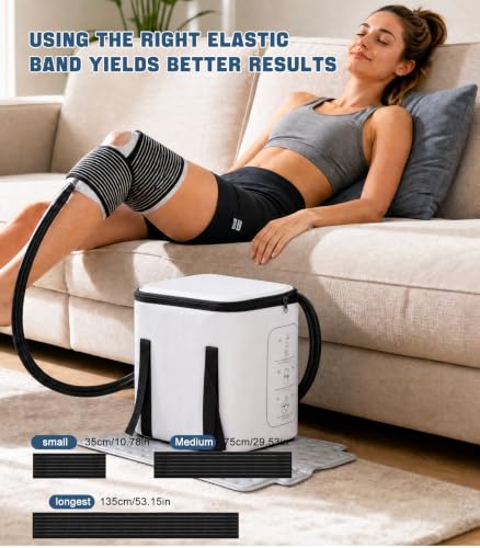 Ice Machine for Knee After Surgery 15qt, Cold Therapy Machine 6-Level Timer - color: White