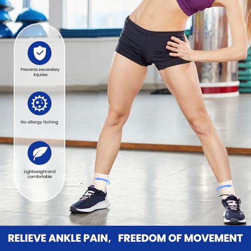 Galvaran Ankle Brace for Men & Women,Ultra Thin Adjustable Compression Ankle Wrap，Ankle Support for Plantar Fasciitis, Sprained Foot, Tendinitis, Swelling, Minor Sprains, Sports, One Size