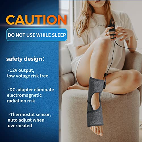 sticro Foot Heating Pad for Ankle Achilles Heel with Massage Ball - color: Gray