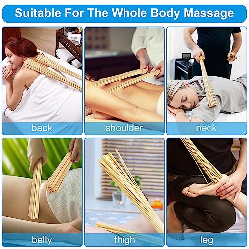 Bamboo Massage Stick for Back,Massage Roller Sticks,Bamboo Therapy Massage Body Tools for Relaxing Muscles (1)