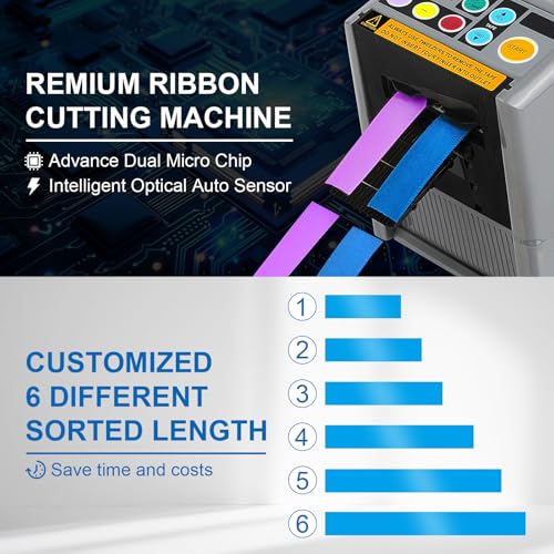 Ribbon Cutting Machine - 999mm Max Cut Length, Ideal for Shipping, Schools, Restaurants, Offices & Home Use, Durable & Precision Cutting Tool