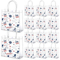 Aliceset 12 Pcs Transparent Hockey Gift Bags with Handles Bulk - style: Hockey